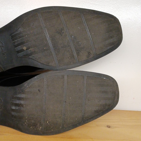 Men's Clarks Tilden Walk Lace-Up Oxfords Shoes Black Leather Square Toe Sz 14 M - Picture 13 of 15